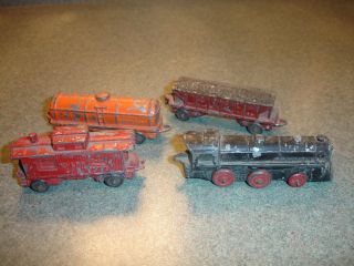 Old Vtg Antique Collectible Barclay Manoil Lead Train Set