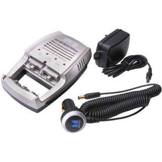 AA / AAA Car and Home / Auto NiMH Battery Charger 120V and 12V Input