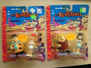 Vintage Flintstones Wind Up Toys 2 Pack NIB   Fred & Wilma   Barney