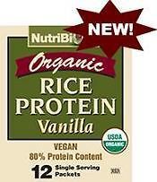 Organic Rice Protein Vanilla Nutribiotic 12 Packet