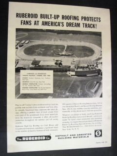 Grandstand & Clubhouse at Yonkers Raceway NY 1958 Ruberoid Roofing Ad
