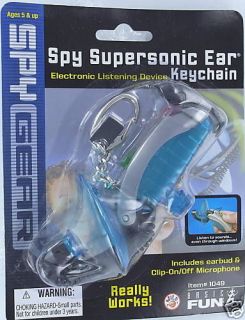 Supersonic EAR Keychain Keyring Listening Device bud Basic Fun retired