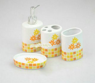 Pieces Ceramic Bathroom Accessories Set Vanity Dispenser gv us04