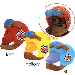 NEW Color Cute Funny Soft Motorcycle CAP Helmet Hat For Dog & Cat