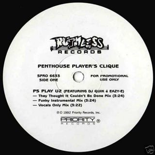 1992   Penthouse Players Clique   PS Play U2   ORIGINAL PROMO   DJ
