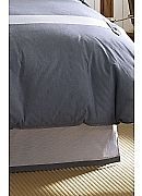 Nautica Laurel Bay King Size Bed Bedding Bedskirt Chambray Dust Ruffle