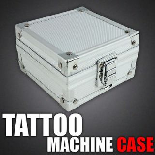 NEW Silver Aluminum Tattoo Machine Gun Case Supply Display Box Foam
