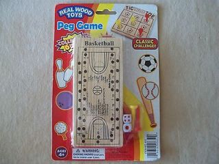 Real Wood Toys Basketball Wood Peg Game, For Ages 4 & Up, BRAND NEW