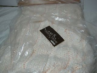 Grand Trunk Tradition Large Cable Knit Throw Blanket 50x60 Ivory