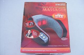 NMSQ 200 Neck & Shoulder Massager W/ Heat A/C or Battery Operation New