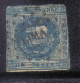 Peru. Michel # 6a. 1858 year. Used.(20 items  shipping free).