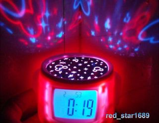 Sky Star Night Light Projector Lamp Bedroom Alarm Clock sleeping music