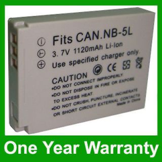 Battery Pack for NB 5L Canon Digital IXUS 90 95 870 900 Ti IS