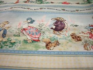 BEATRICE POTTERS PETER RABBIT FABRIC SCENES OF STORY BOOK CHARACTERS