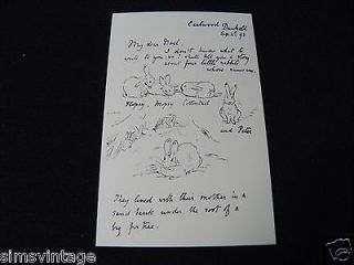 Beatrix Potter Postcard 1st page of the original letter from BP 1893