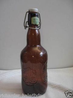 Vintage Empty Grolsch Lager Beer Bottle   16oz. (Brown)