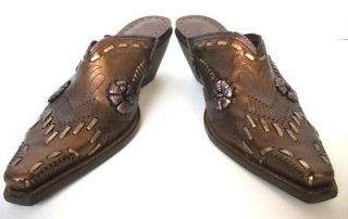 BCBG BCBGirls Metallic Bronze Western Cowboy Cowgirl Ankle Boot S 7