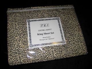 KING Mini Leopard spots MICROFIBER SHEET SET