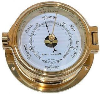 Brass Barometer Five Inch by Royal Mariner