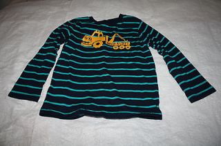 Newly listed Long Sleeved Blue Striped Tow Truck Shirt Sz 5T
