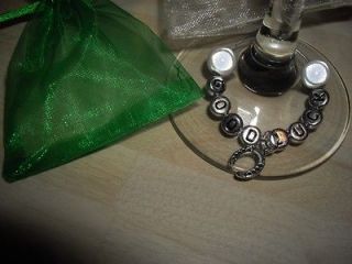 Personalised Wine Glass Charm   Good Luck Charm ~ Table Decorations