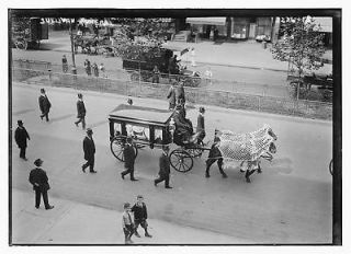 Sullivan Funeral,Septem ber 19,1914,horse  drawn hearse,people