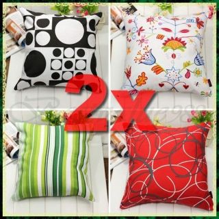 Designs 2pcs Home Bedroom Parlor Decorative Cushion Cover Cases for