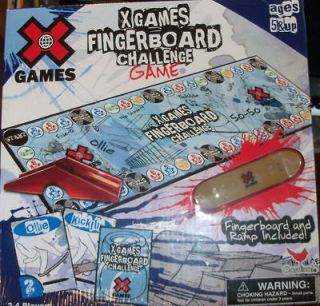 New XGAMES FingerBoard Challenge Game INCLUDES 1 Finger Skateboard