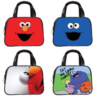 ELMO & COOKIE MONSTER LEATHER BAG   4 ASSORTED DESIGNS