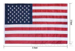 NEW 3x5 feet Embroidered Deluxe Nylon US USA UNITED STATES American