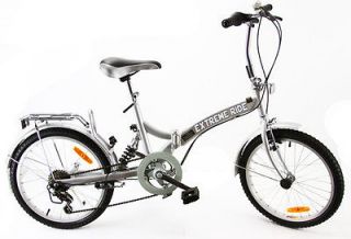 Speed Silver Suspension Xtreme Ride City Folding Bike Bicycle Shifter