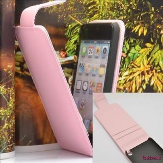 Leather Flip Hard Case Cover For Ipod touch 5th 5 generation Pink ALR