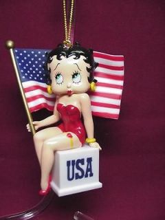 Betty Boop ORNAMENT USA FLAG RETIRED ITEM