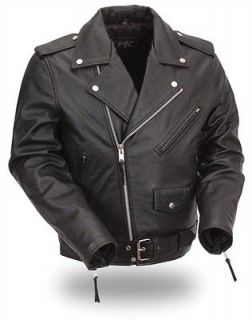 Motorcycle Jacket   Black Leather   8   Boys Biker Coat   First
