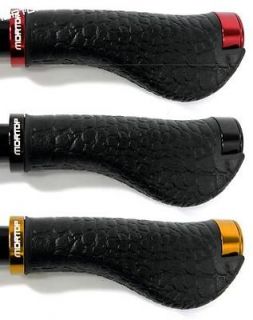 Bike Handle Lock on Grip, Ergonomic, Crocodile Leather Pattern, 3