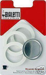 Genuine Bialetti 9 Cup Seal & Filter Set Moka Express