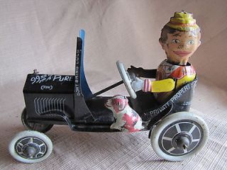 Louis Marx Flivver Joy Rider Crazy Car Tin Working Wind Up