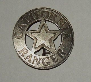 California Ranger Antique Western Replica Star Lawman Marshal Badge