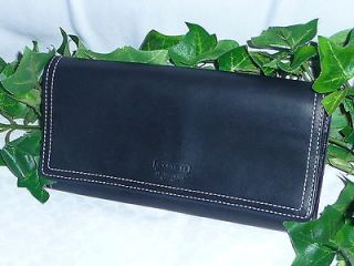 Coach Black Ultra Soft Leather Bill/Coin Wallet Excellent Condition