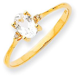 14k Gold Diamond January   Decemeber Genuine Birthstone Ring Pick Size