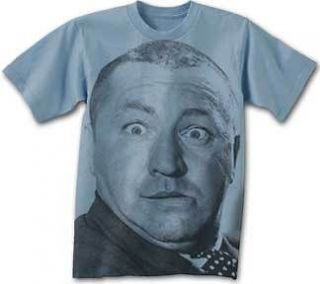 New Authentic The Three Stooges Big Curly Photo Face Mens T Shirt Size