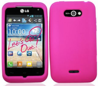 Silicon Pink LG Motion 4G MS770 Soft/Gel Cell Phone Cover Case Skin