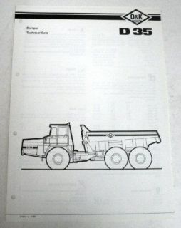 1990 D 35 Dumper Sales Brochure