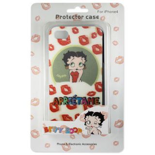 iPhone 4 4S Betty Boop 3D Holographic Kisses Lips On White Protector