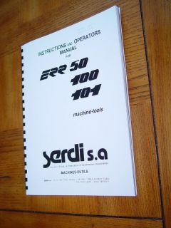 Serdi ERR 50 100 101 Instruction & Parts Manual