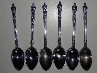 SILVER PLATED SET OF 6 APOSTLE TEA SPOONS