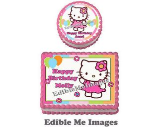 Hello Kitty CupCake Topper Decoration Party Supplies Cat Birthday Cake