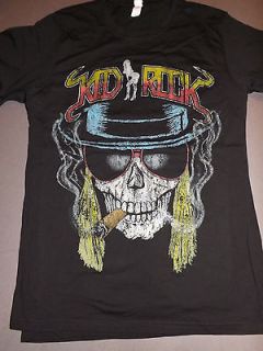 KID ROCK Smoking Skull Black T Shirt **NEW music band concert tour