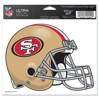 SAN FRANCISCO 49ERS NFL FOOTBALL HELMET ULTRA DECAL 5X6 CLEAR WINDOW