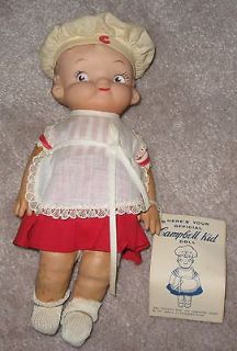 1950s CAMPBELL KID Doll w/hat and tag IDEAL Campbells Soup